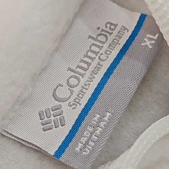 Columbia Warm Fleece Jacket Women's XL - 100% Polyester - White With Collar - Picture 2 of 11